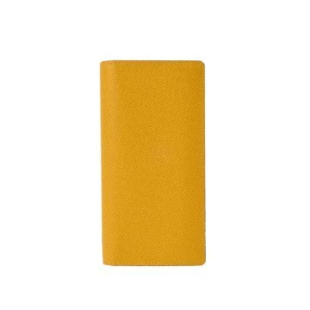 LOUIS VUITTON Louis Vuitton Taiga Portefeuille Brazza Jaune M42087 Men's Leat...